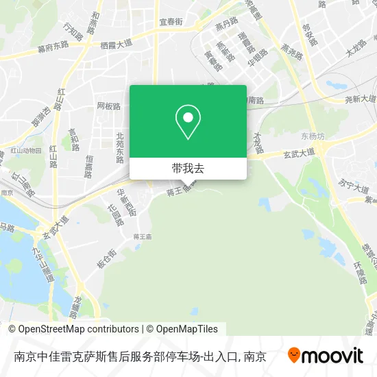 南京中佳雷克萨斯售后服务部停车场-出入口地图