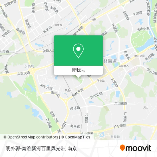 明外郭-秦淮新河百里风光带地图