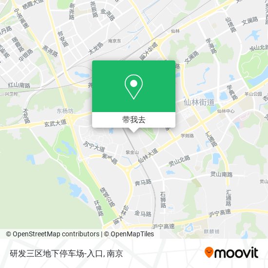 研发三区地下停车场-入口地图