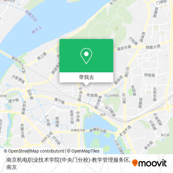 南京机电职业技术学院(中央门分校)-教学管理服务区地图