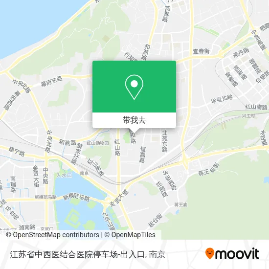 江苏省中西医结合医院停车场-出入口地图