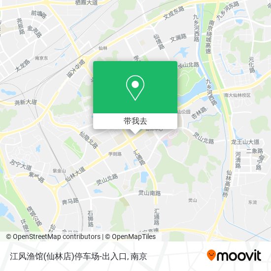 江风渔馆(仙林店)停车场-出入口地图