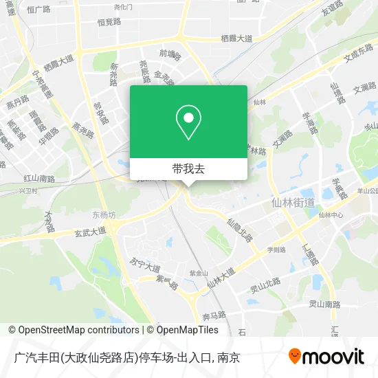广汽丰田(大政仙尧路店)停车场-出入口地图