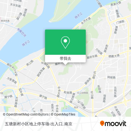 五塘新村小区地上停车场-出入口地图