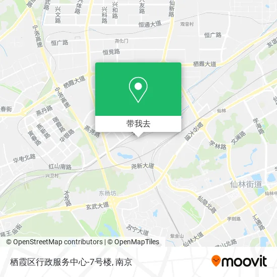 栖霞区行政服务中心-7号楼地图