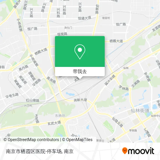 南京市栖霞区医院-停车场地图