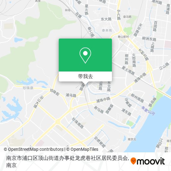南京市浦口区顶山街道办事处龙虎巷社区居民委员会地图