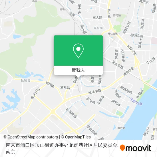 南京市浦口区顶山街道办事处龙虎巷社区居民委员会地图