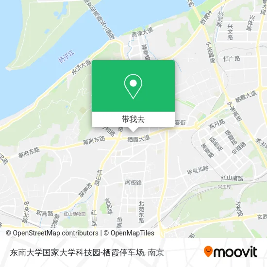 东南大学国家大学科技园-栖霞停车场地图