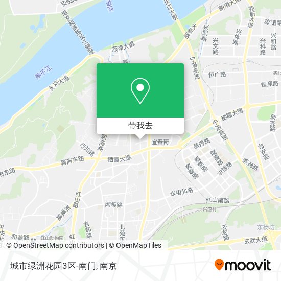 城市绿洲花园3区-南门地图
