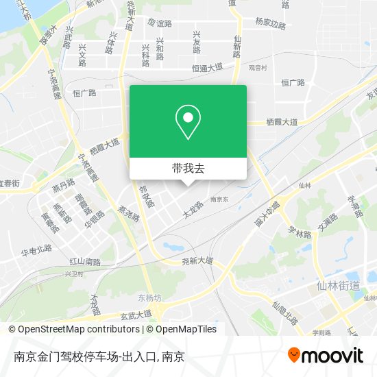 南京金门驾校停车场-出入口地图