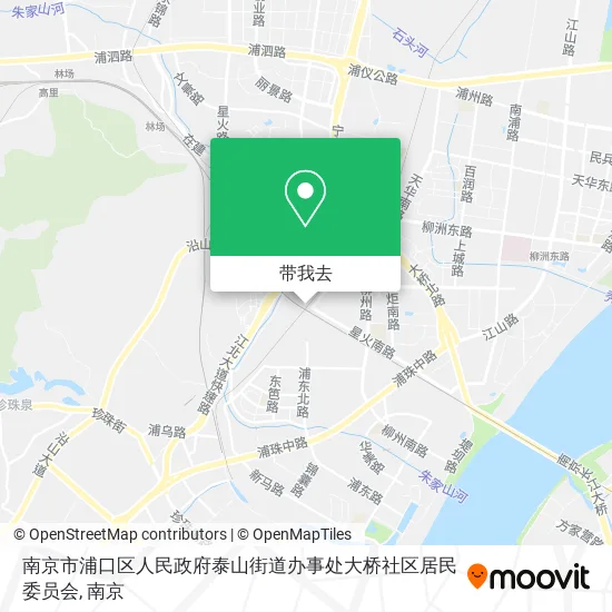 南京市浦口区人民政府泰山街道办事处大桥社区居民委员会地图