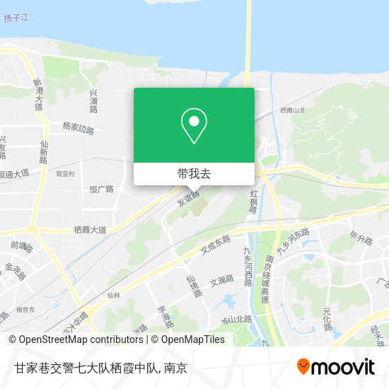 甘家巷交警七大队栖霞中队地图