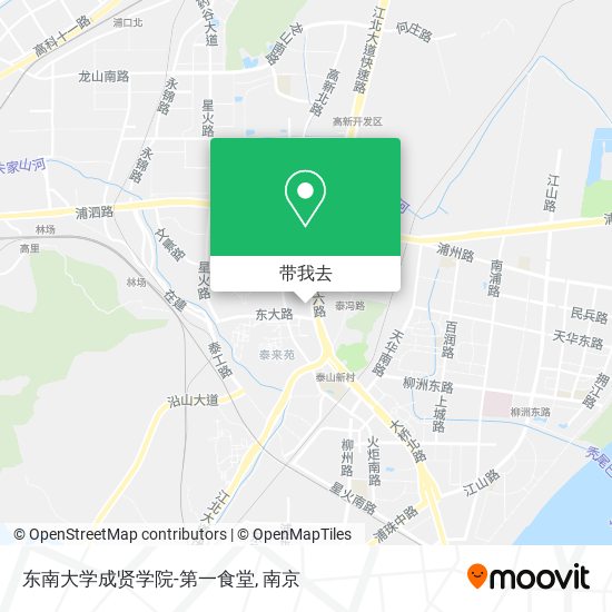 东南大学成贤学院-第一食堂地图