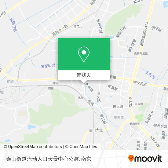 泰山街道流动人口天景中心公寓地图