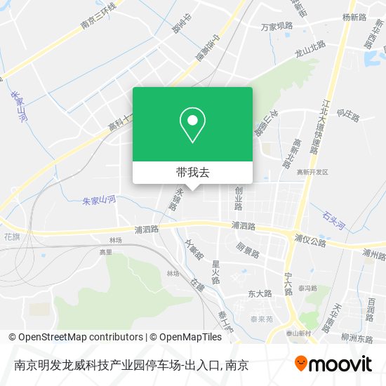 南京明发龙威科技产业园停车场-出入口地图