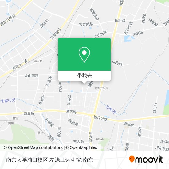 南京大学浦口校区-左涤江运动馆地图