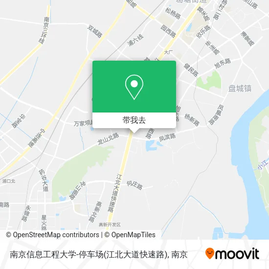 南京信息工程大学-停车场(江北大道快速路)地图