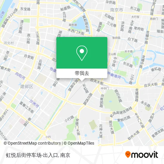虹悦后街停车场-出入口地图