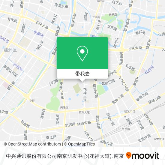 中兴通讯股份有限公司南京研发中心(花神大道)地图