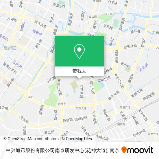 中兴通讯股份有限公司南京研发中心(花神大道)地图