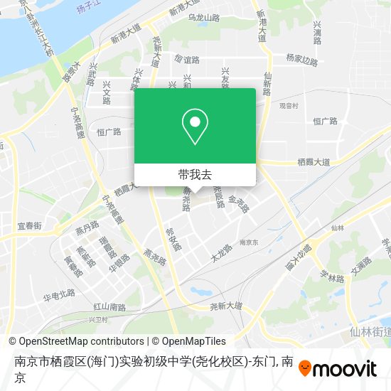 南京市栖霞区(海门)实验初级中学(尧化校区)-东门地图