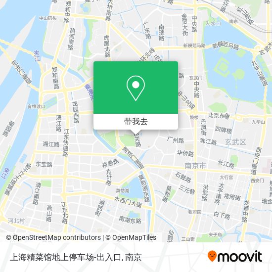 上海精菜馆地上停车场-出入口地图