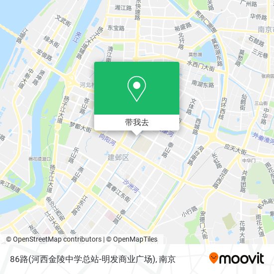 86路(河西金陵中学总站-明发商业广场)地图