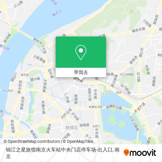 锦江之星旅馆南京火车站中央门店停车场-出入口地图