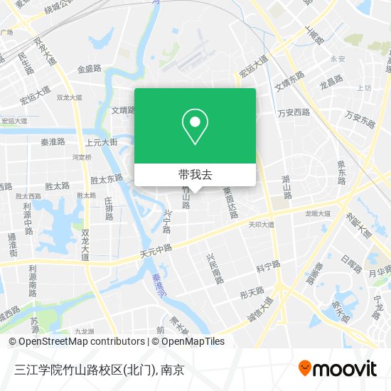 三江学院竹山路校区(北门)地图