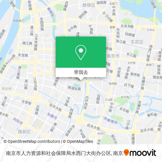 南京市人力资源和社会保障局水西门大街办公区地图