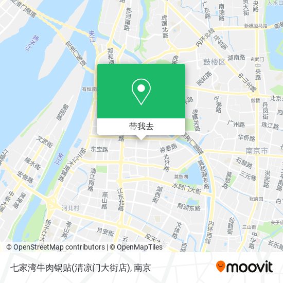 七家湾牛肉锅贴(清凉门大街店)地图