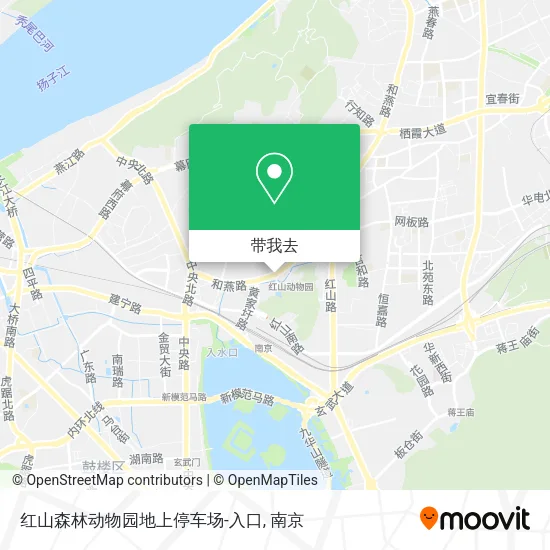 红山森林动物园地上停车场-入口地图