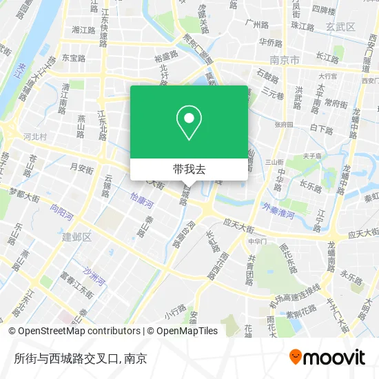 所街与西城路交叉口地图