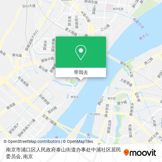 南京市浦口区人民政府泰山街道办事处中浦社区居民委员会地图