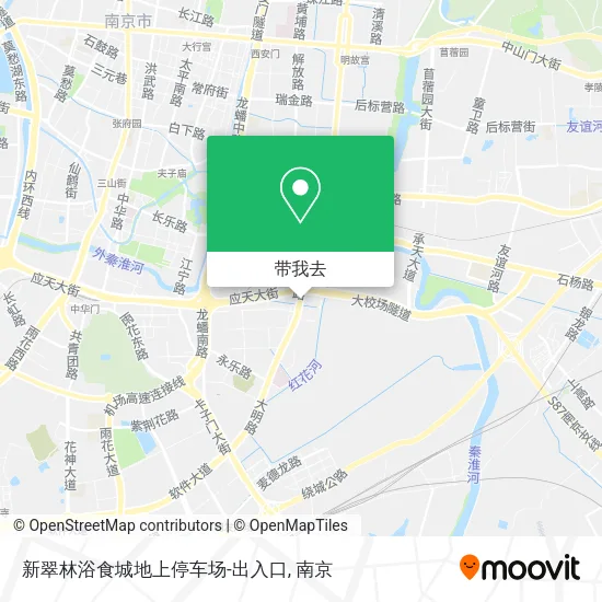 新翠林浴食城地上停车场-出入口地图