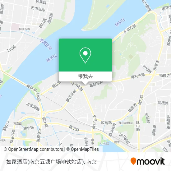 如家酒店(南京五塘广场地铁站店)地图