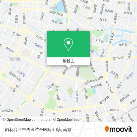 雨花台区中西医结合医院-门诊地图