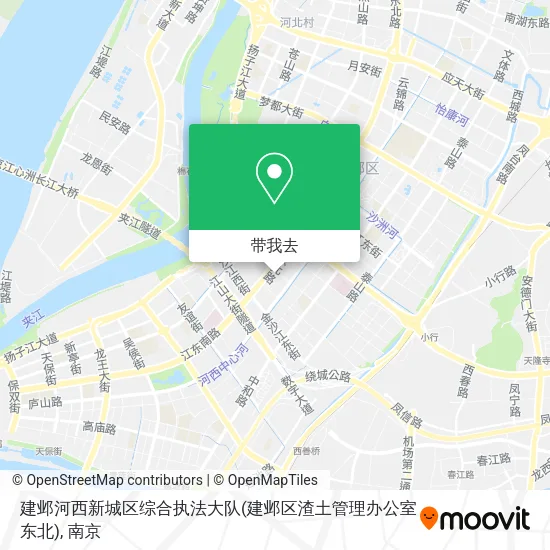 建邺河西新城区综合执法大队(建邺区渣土管理办公室东北)地图