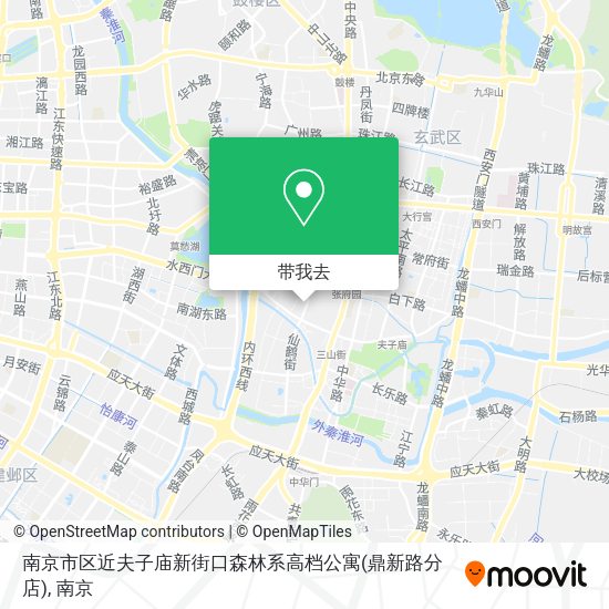 南京市区近夫子庙新街口森林系高档公寓(鼎新路分店)地图