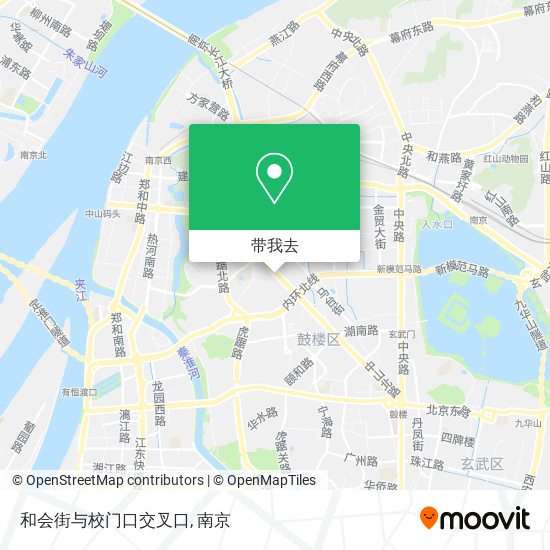 和会街与校门口交叉口地图