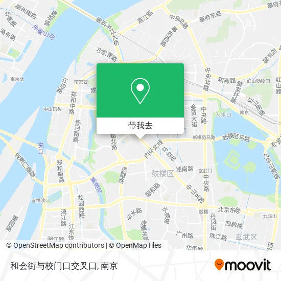 和会街与校门口交叉口地图