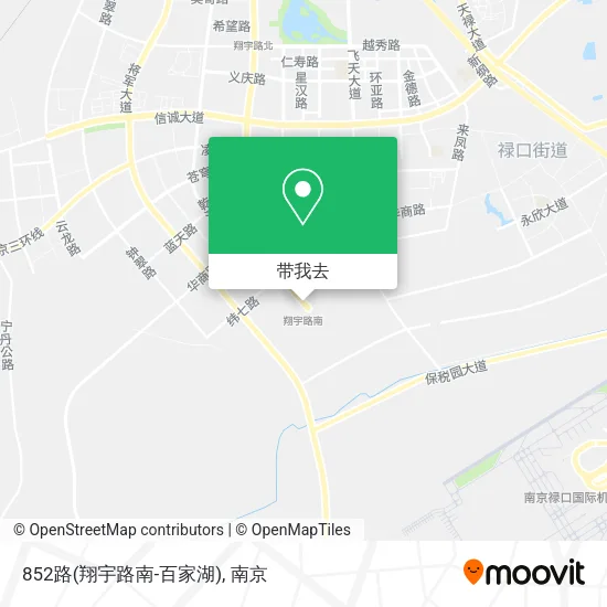 852路(翔宇路南-百家湖)地图