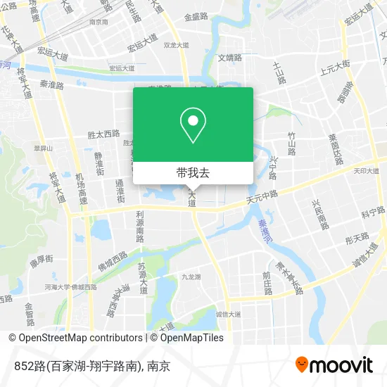 852路(百家湖-翔宇路南)地图