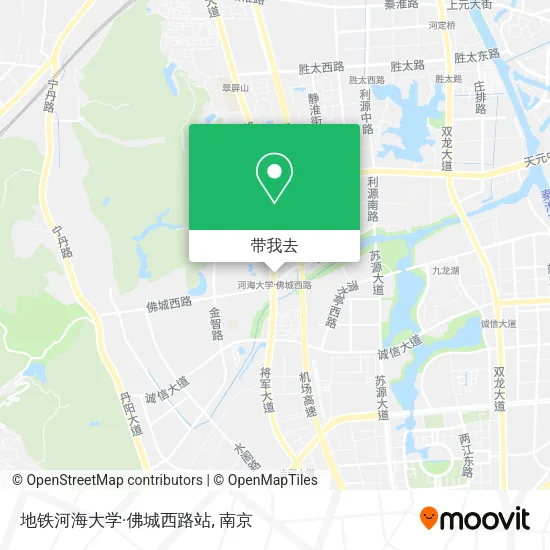 地铁河海大学·佛城西路站地图