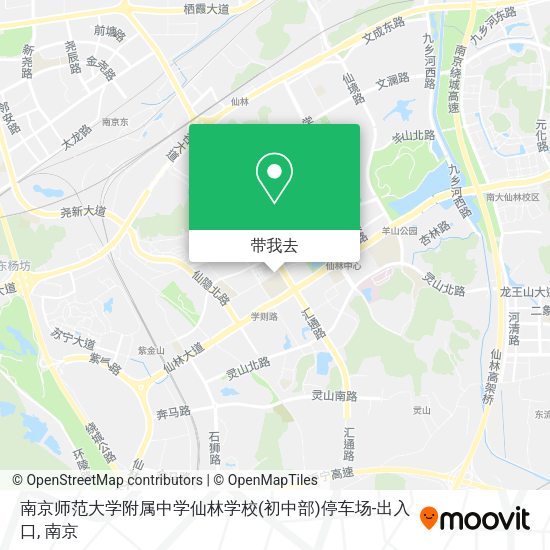 南京师范大学附属中学仙林学校(初中部)停车场-出入口地图