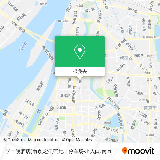 学士院酒店(南京龙江店)地上停车场-出入口地图