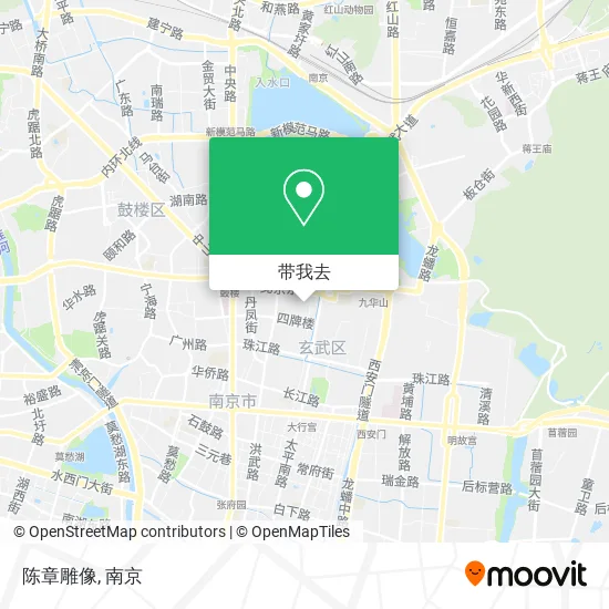 陈章雕像地图
