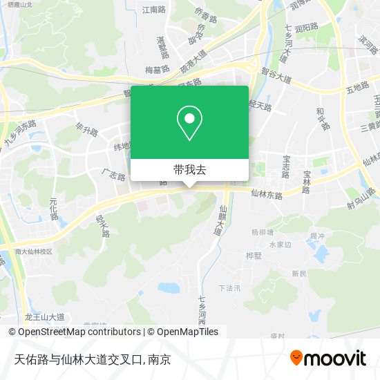 天佑路与仙林大道交叉口地图