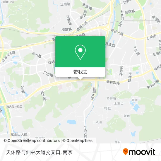 天佑路与仙林大道交叉口地图